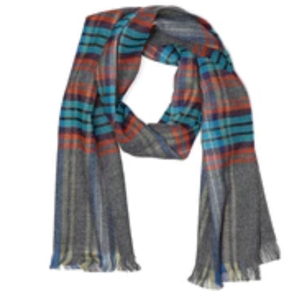 Barneys New York Flannel Plaid Scarf